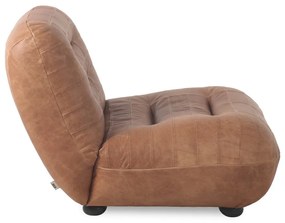 Fotoliu maro coniac cu tapițerie din piele Wyatt – Dutchbone