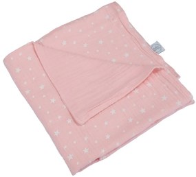Pătură pentru copii roz din muselină 75x75 cm – Bébé Douceur