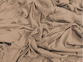 Cearsaf Jersey cu elastic 180 x 200 cm maro deschis