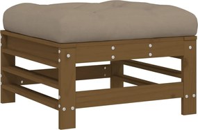 vidaXL Taburet de grădină cu pernă, maro miere, lemn masiv de pin