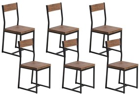 Set scaune de sufragerie 6buc. Lasido (maro închis). 1009986