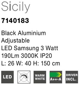 Lampadar LED cu spot directionabil design minimalist Sicily NVL-7140183