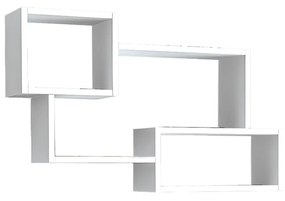 Raft de perete Cadelin 87 x 22 x 54 cm alb
