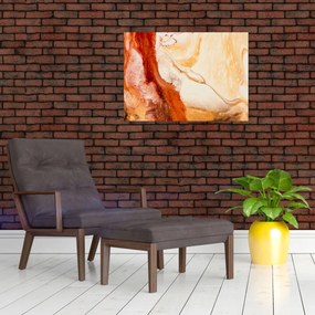 Tablou pe sticlă - Pictură abstractă (70x50 cm)