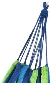 Hamac albastru-verde pentru 2 persoane, HAMMOCK 200x150 cm