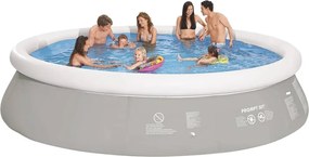 Jilong Piscină gonflabilă rotundă, gri, 450 x 122 cm
