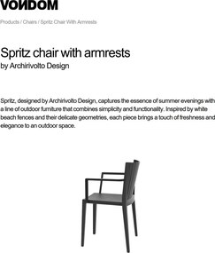 Set de 4 Scaune moderne cu brate de exterior / interior design premium SPRITZ CHAIR 56015 Vondom