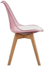 Scaun sufragerie Bralla 2 (transparent + roz + fag + alb) . 1116242