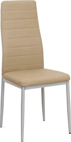 Scaun COLETA NOVA, bej/gri, piele ecologica/metal, 41x49x96 cm