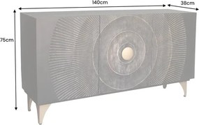 Comoda design vintage Golden Sunset 140cm