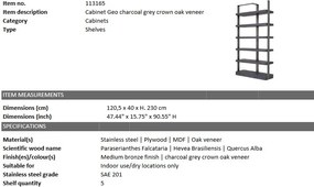 Raft/ Biblioteca design elegant LUX Geo, bronz 113165 HZ