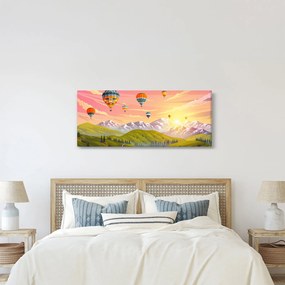 Tablou - Baloane deasupra unui peisaj (120x50 cm)