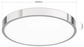 Plafoniera LED Bully 24cm chrome