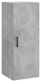 vidaXL Dulap montat pe perete, gri beton, 34,5x34x90 cm