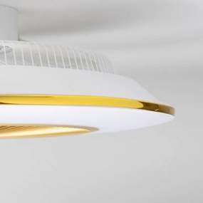 Plafonieră LED dimabilă cu ventilator Brilagi AURA LED/38W/230V auriu + telecomandă
