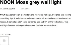 Aplica moderna directionabila NOON Moss grey