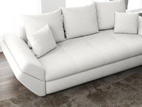 Canapea extensibilă dumonde cu ladă de depozitare si sezut confortabil din spuma high-density, Loana Euphoria Ivory 250x100 cm