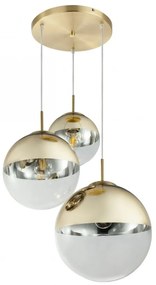 Lustra moderna cu 3 pendule VARUS alama/auriu 15855-3 GL