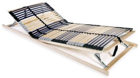 vidaXL Bază de pat cu șipci, 42 șipci, 7 zone, 80 x 200 cm