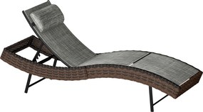 Outsunny chaise longue curbat | Aosom Romania