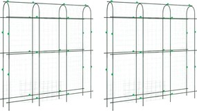 vidaXL Spaliere de grădină plante cățărătoare 2 buc. oțel, cu cadru U