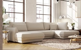 Colțar lemn masiv Paris III extensibil, 370 × 190 × 90 cm - Stânga
