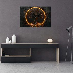Tablou – Arborele vieții în lavă II. (90x60 cm)