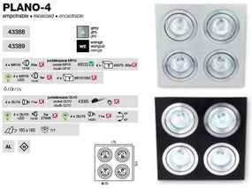Spot incorporabil Plano-4 43389