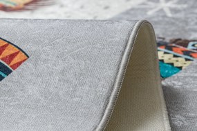 BAMBINO 2160 covor lavabil Sat indian, animale pentru copii anti-alunecare gri - SECUNDAR-COTATI PRODUSUL