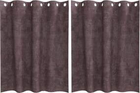 vidaXL Cortine din catifea cu perdele 2 pcs Maro 140 x 140 cm Catifea