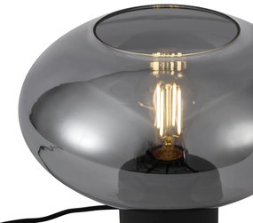 Lampă de masă de design neagră cu sticlă fumurie - Umbrella