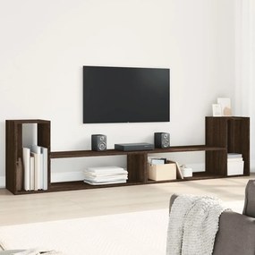 840799 vidaXL Dulap TV, 2 buc., stejar maro, 100x30x50 cm, lemn prelucrat