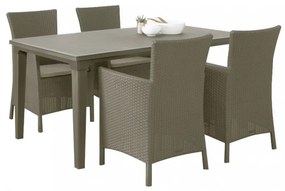 Set de mobilier de grădină Futura 4+1 în culoarea cappuccino