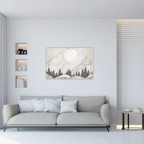 Tablou - Peisaj de iarnă (90x60 cm)