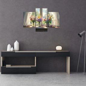 Tablou - Buchet la fereastră (90x60 cm)