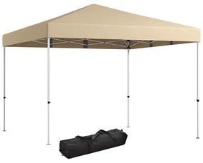 Pavilion cu perete posterior și buzunare, 3×3×2,8 m, bej