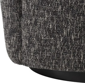 Fotoliu pivotant design elegant LUX Colin left, cambon negru 115434 HZ