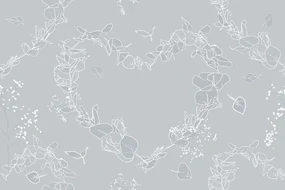 Tapet inimă populară în design gri