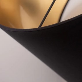 Lustră pe cablu ALBA 1xE27/15W/230V d. 40 cm neagră/aurie