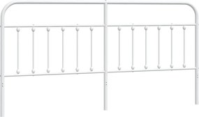 vidaXL Tăblie de pat de schimb metalică, alb, 200 cm