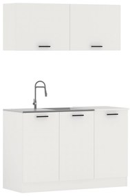 Bucatarie Taco, Alb, L 120 cm