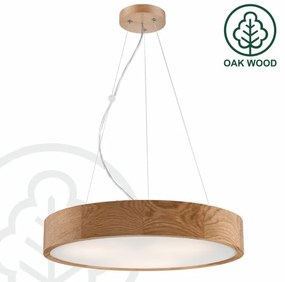 Candelabru pe cablu OAK 3xE27/60W/230V stejar Ø 47,5 cm