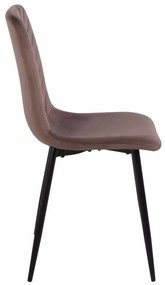 Scaun Daren velvet cappuccino/negru Blu38