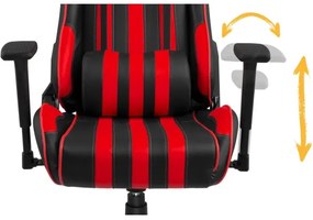 Scaun de joc negru/roșu Yenkee