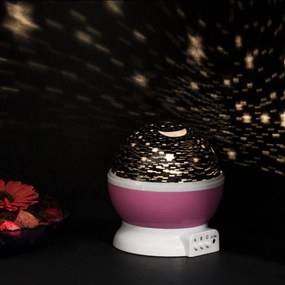 Proiector de noapte LED Star Light - roz