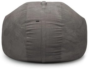 Fotoliu bean bag crem cu tapițerie din catifea reiată Roll 190 – SLOWDOWN