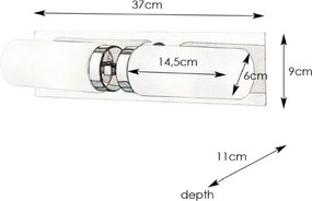 Markslöjd 102478 - Aplică baie NORRSUNDET 2xE14/40W/230V IP44