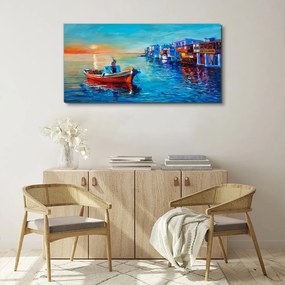 Tablou canvas apus de soare de mare