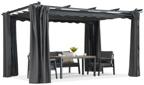 Barbados 3x3 m patio pergola cu perdele Garden Point antracit
