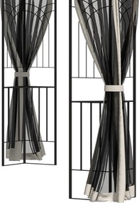 Outsunny Pavilion de grădină cu acoperiș dublu, cort pentru petreceri, cu 4 x pereți laterali, Metal+Poliester, Bej, 2,99 x 2,99 x 2,74 m | Aosom Romania